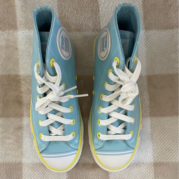 SIZE 6 Pro Keds Blue and Yellow Colorful High-Top Sneakers NWOT - Picture 8 of 10